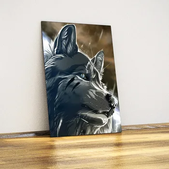

Wolf Think the illustration-Metal Poster