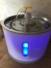 Fuente de agua automática para gato, alimentador de mascota de 2,4 l con LED eléctrico, USB, bebedero silencioso, tazón de beber para mascotas, dispensador