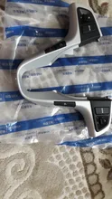 PUFEITE-Botón de volante para Hyundai VERNA SOLARIS, botón de control de música y volumen de audio