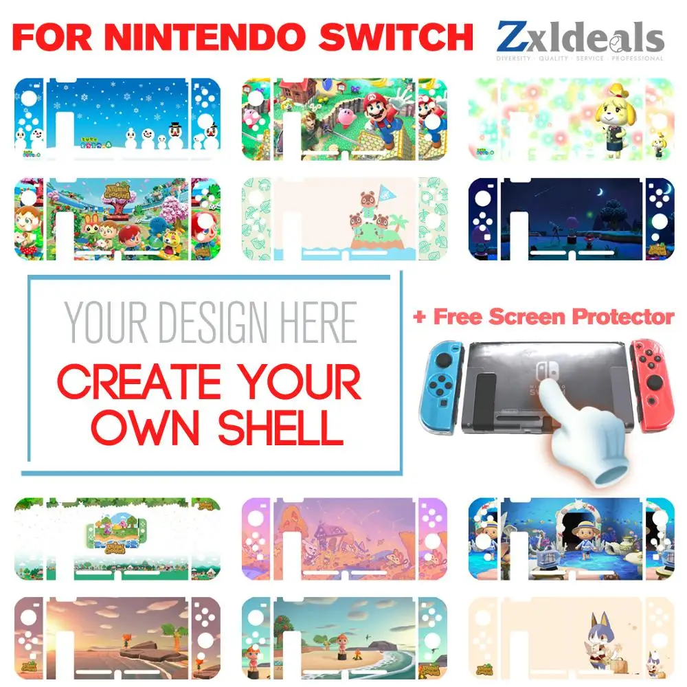 Жесткий Dockable защитный чехол для NIntendo Switch сделанный на заказ игровой аниме