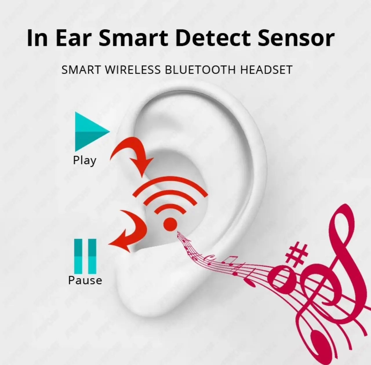 TWS Air Pro + wireless headphones for iPhone, Android