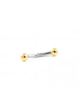

Piercing Steel and Golden Eyebrow smooth ball 3 mm (9kts)