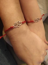 Pulseras de corazón infinito para madre e hija, pulsera de cuerda ajustable, joyería de moda para mujer y niña, envío directo