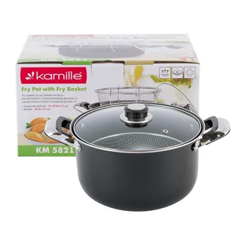 

Casserole for frit 24 cm. Carbon steel Kamille, kml-5821