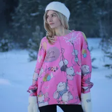 Sweater Pullover Embroidery Animal Knitting Harajuku Fluffy Cartoon Women Kawaii Warm