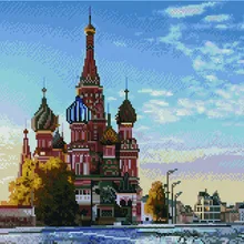 Алмазная мозаика APK 15001 Рассвет на Красной площади 40*50 Эксклюзив