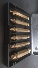 Juego de Brocas HSS, herramientas de extracción de tornillo de cabeza rota, juego de 6 piezas