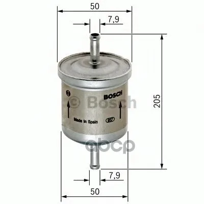 Фильтр Топливный Ford: Fiesta V 01-, Fiesta Van 03-, Fusion 02- Mazda: 2 03- Bosch арт. 0450905926