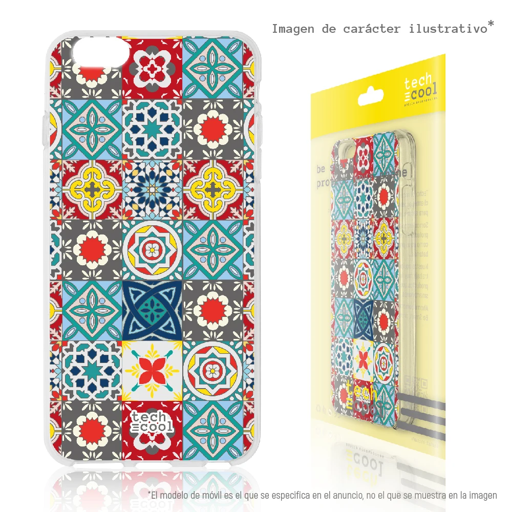 FunnyTech®Силиконовая подставка чехол для iPhone 7 Plus/7 Plus с мозаичными цветками vers.4