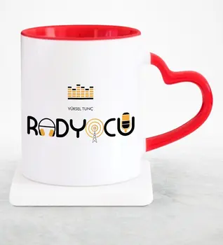 

Personalized Professional Radio Broadcaster Red Heart Mug Cup