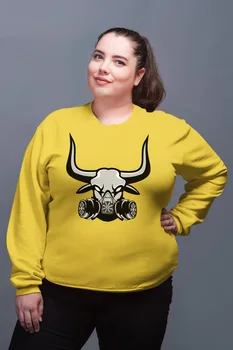 

Angemiel Wear Gas Masker Bull Yellow Women Sweatshirts