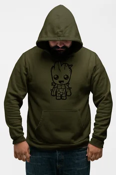 

Angemiel Wear Groot Vector Green Men 'S Hooded Sweatshirt