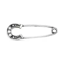 Серебряная брошь с фианитом Красная пресня 1389552