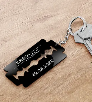 

Personalized Razor Figured Wood Anahtarlık-4