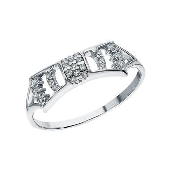 

Silver ring with cubic zirconia sunlight sample 925