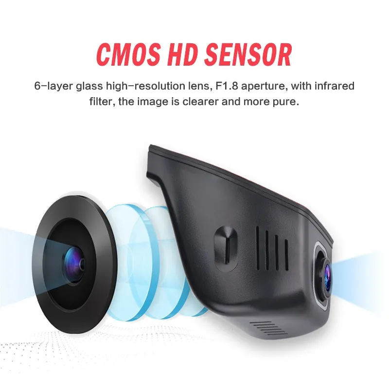 Новый Скрытый Автомобильный видеорегистратор с Wi Fi 1080P Full HD TF картой 8/16/32