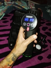 Pistola de masaje eléctrica LCD para adelgazar músculos, relajación para cuello, parte trasera del pie, pierna, hombros, pistola de masaje de percusión