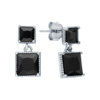 

Silver earrings with cubic zirconia sunlight sample 925 test