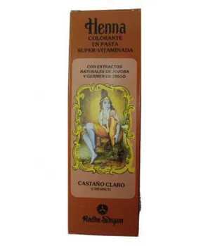 

Henna Coloring in Super-Vitaminized Paste - RADHE SHYAM - Castaño Claro - 200 ml-