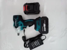 Impact-Wrench Lithium-Ion-Battery Cordless Electric Rechargeable 18V with Two-18v-4.0ah