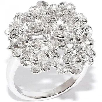 

Silver Wings ring silver flowers