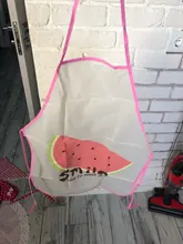 Semi transparente a prueba de agua Anti-delantal resistente al aceite de fruta de impresión breve adultos delantal de cocina para hornear accesorios de cocina delantal babero