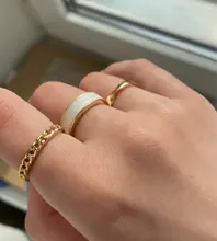 Bohemio 3 unids/set blanco ronda de esmalte de Metal anillo conjuntos geométrica giro anillos abiertos ajustables establece para las mujeres de joyas de niña regalos