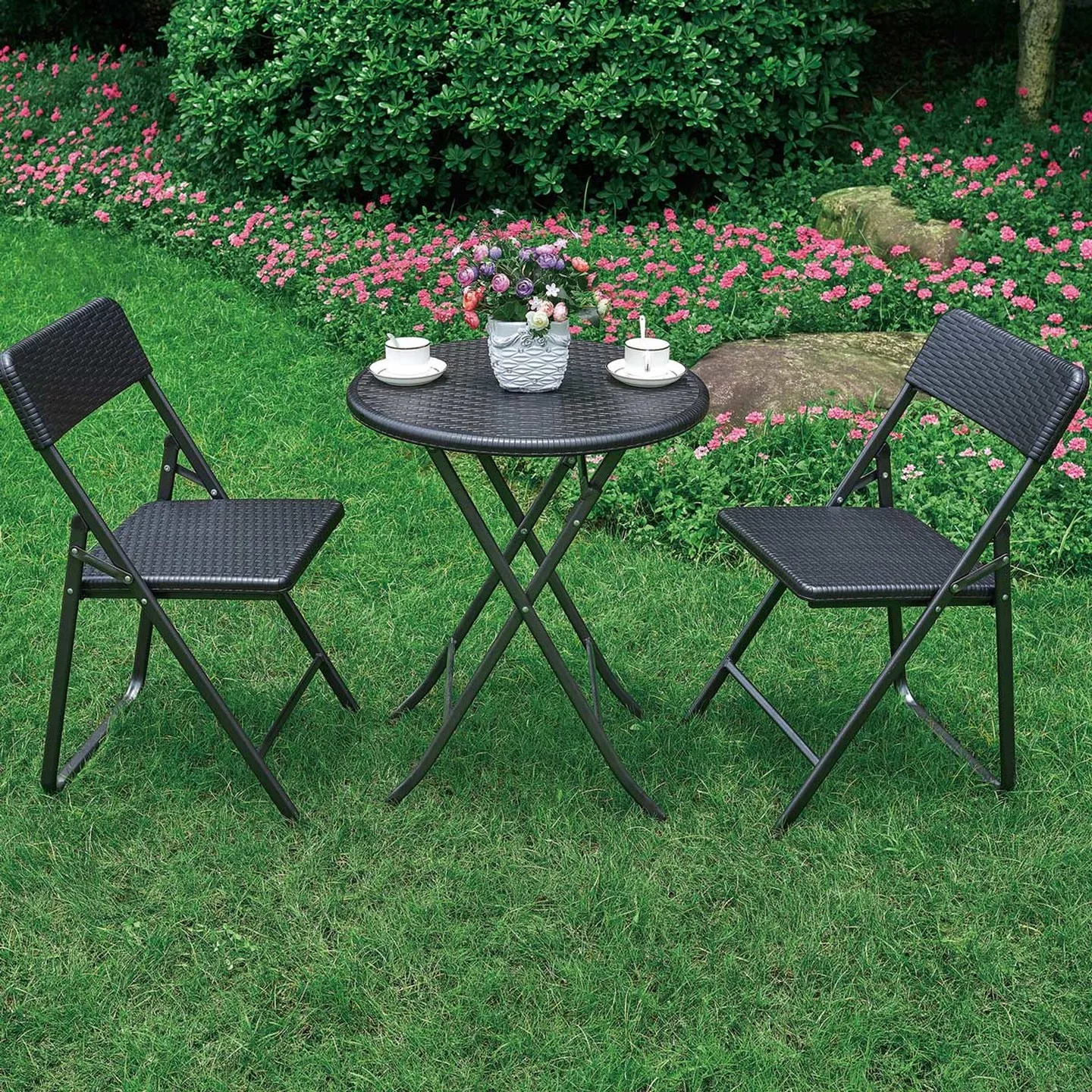 

Sunfun Bistro Black Table and Chair Set