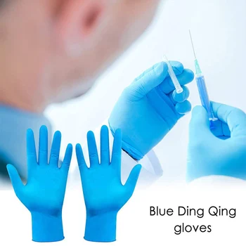 

100 pcs thickness disposable nitrile Gloves work glove Food Prep Cooking Gloves / Kitchen Food Service Cleaning Gloves safety