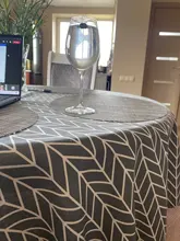 Round Tablecloth Cover Linen Christmas-Tree-Pattern Washable Nordic Cotton Stripe 