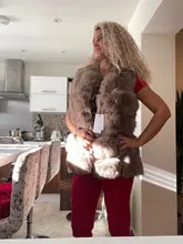 Vest Jacket Real-Fur-Coat Natural Winter Fashion Womens High-Quality Luxurious Fox-Fur
