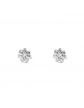 

Baby earrings or Girl White Gold Daisy petals