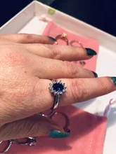 Fashion Jewelry Rings Engagement-Ring Princess Diana Zirconia-Stone Wedding Silver-Plate