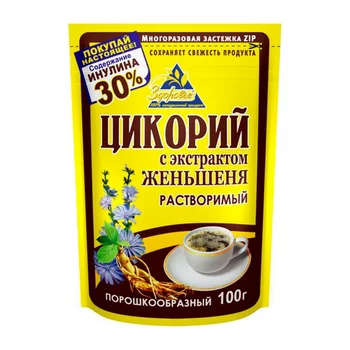 

Chicory health "with ginseng extract", soluble, 100 gr