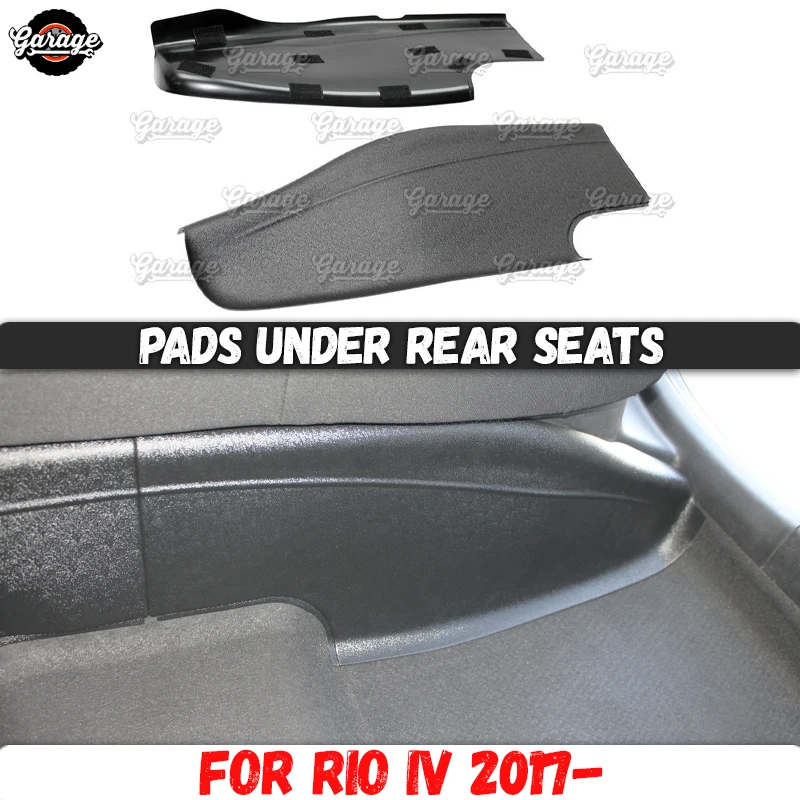 

Pads under rear seats case for Kia Rio IV 2017- ABS plastic accessories protect of carpet interior molding lining in salon