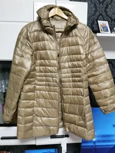 NewBang-Chaqueta de plumón largo con capucha para mujer, chaqueta ultraligera de invierno, abrigos de talla grande, 7XL, 8XL