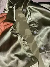 Blusa de seda de imitación con mangas largas de satén para primavera y otoño, camisa Vintage de gran tamaño para mujer, elegante