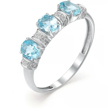 

Alcor ring with cubic zirconia and Topaz in silver
