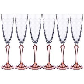 

A set of glasses for champagne "Eisabeth brown smoke" of 6 PCs. 200 ml. HEIGHT = 25,5 cm.