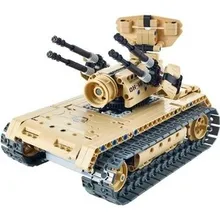 Радиоуправляемый конструктор QiHui зенитный танк Technics 4CH 2.4G 457 деталей- QH8012