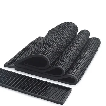 

Rubber Bar Service Spill Mat PVC Pad Coaster Placemat Rectangle Beer Whiskey Waterproof Bar Accessories