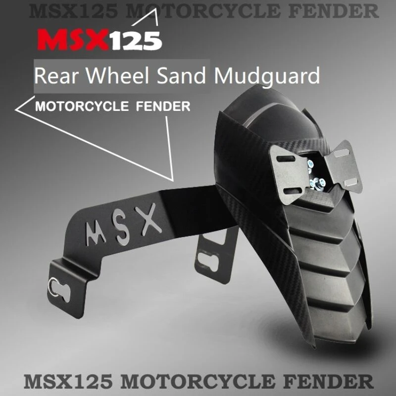 

Grom MSX125 H2C Rear Fender Splash Guard MSX125 SF Mudguard motorcycle rear fenders Black cast iron
