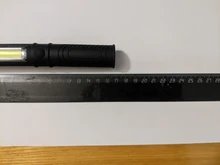 LED Flashlight Torch-Lamp Magnet Work-Inspection COB with The-Bottom And Clip Red/blue