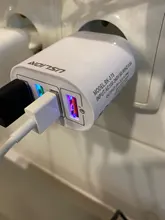 USLION UE/carga rápida 3,0 cargador USB de 4 puertos y 48W de carga rápida adaptador/cargador de pared para Samsung Xiaomi cargador de teléfono móvil