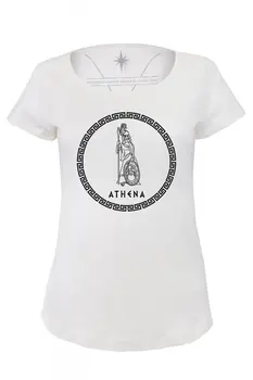 

Angemiel Wear Greek God Athena Cotton White Women 'S T-Shirt