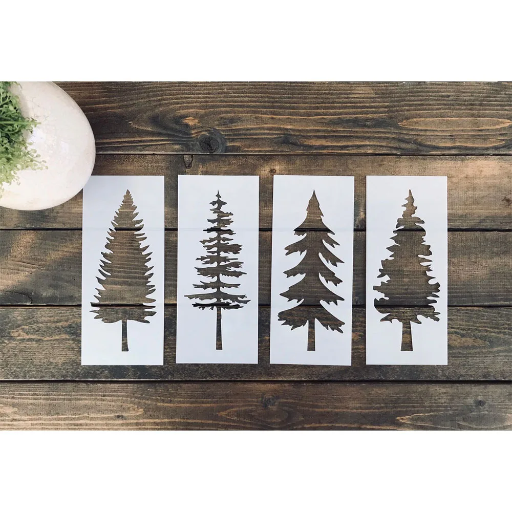 

Christmas Skinny Evergreen,Farm Fresh Tree Stencil Bundle for Painting,DIY Decor Home