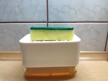 Pump-Dispenser-Box Container Sponge-Holder Soap Liquid Home-Cleaner Kitchen-Dish 