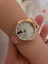 UTHAI CQ04 reloj para niños, relojes de cuarzo multicolor de gato, relojes de pulsera para niñas, relojes de rosetón coloridos
