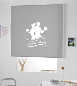 

Blind Iroa with themed and company name/Gyms Unisex ROLLER BLINDS TRANSLUCENT! (GRAY 100X175)