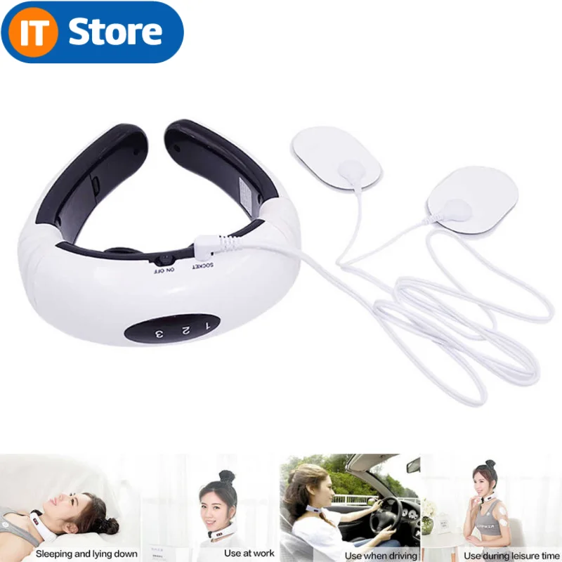 Masseur électrique de cou et dos d'impulsion 6 режимов contróle puissance infrarouge lointain chauffage soulagement la